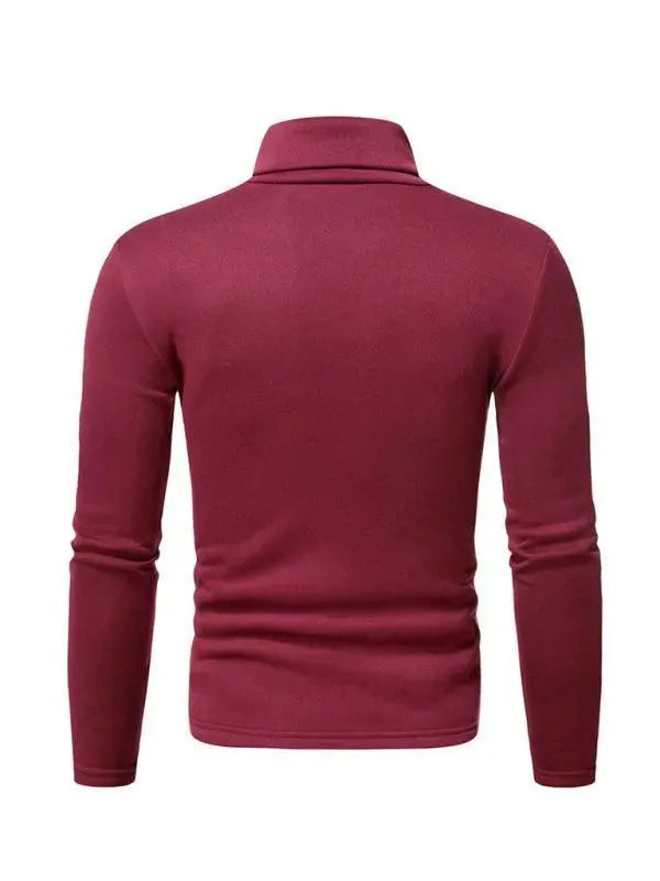 Men’s Fleece Turtleneck Pullover Sweater – Warm Knit