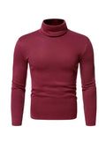 Men’s Fleece Turtleneck Pullover Sweater – Warm Knit