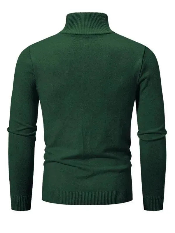 Men’s Half-Zip Turtleneck Pullover Sweater – Knit