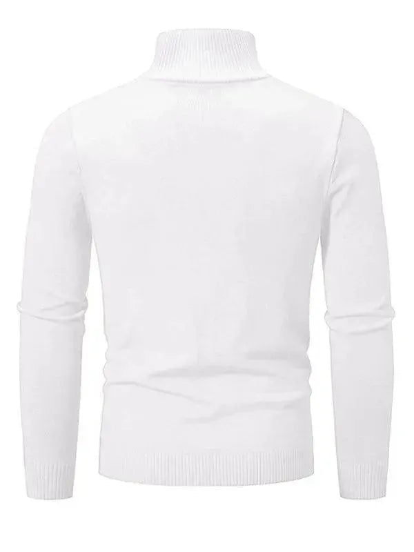 Men’s Half-Zip Turtleneck Pullover Sweater – Knit