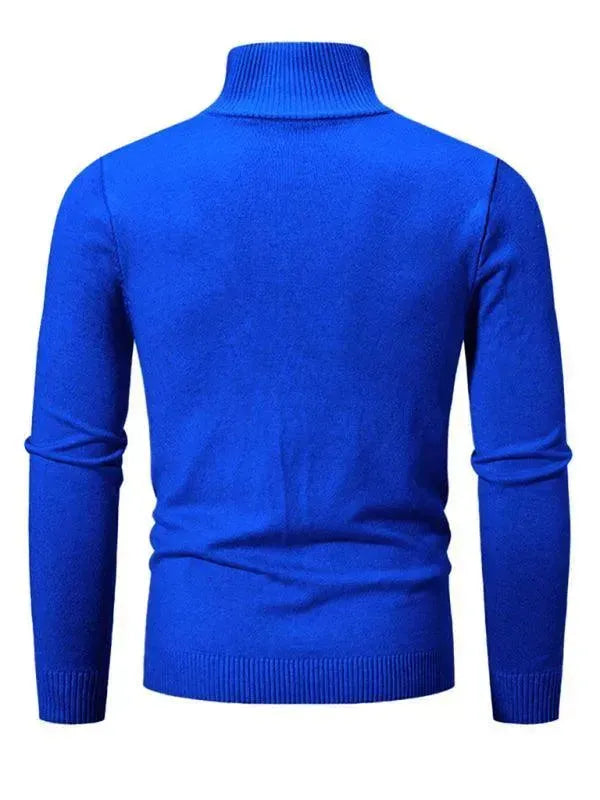 Men’s Half-Zip Turtleneck Pullover Sweater – Knit