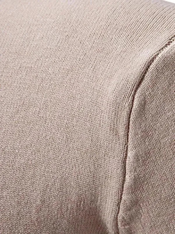 Men’s Half-Zip Turtleneck Pullover Sweater – Knit