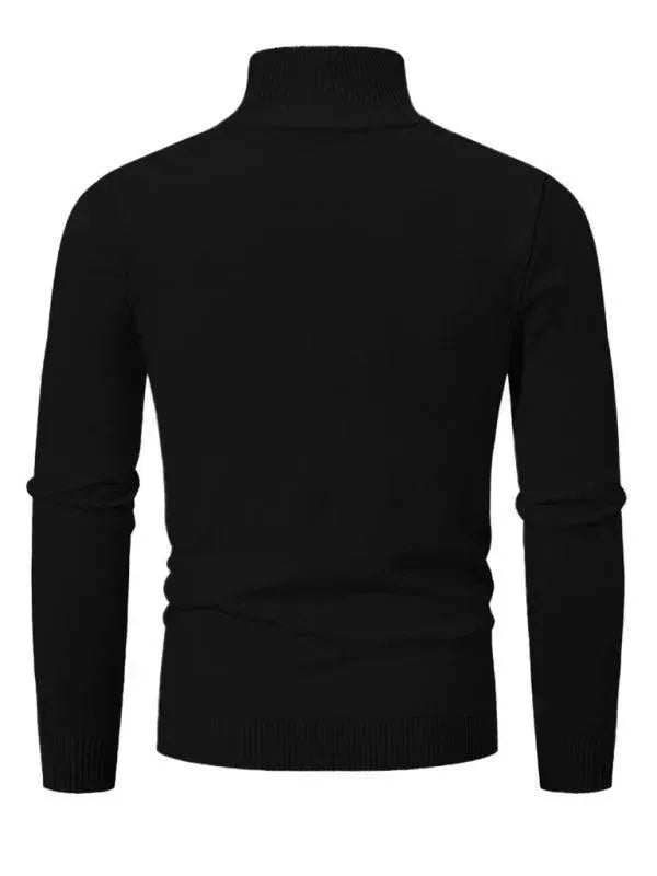 Men’s Half-Zip Turtleneck Pullover Sweater – Knit