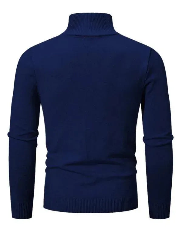 Men’s Half-Zip Turtleneck Pullover Sweater – Knit