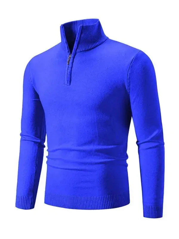 Men’s Half-Zip Turtleneck Pullover Sweater – Knit