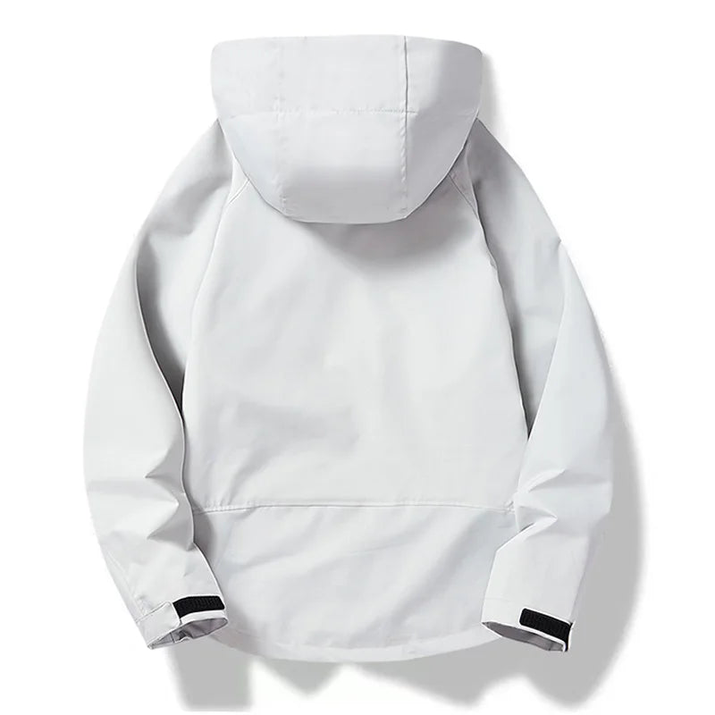 Men's Hooded Waterproof Jacket Lightweight Outdoor Style
