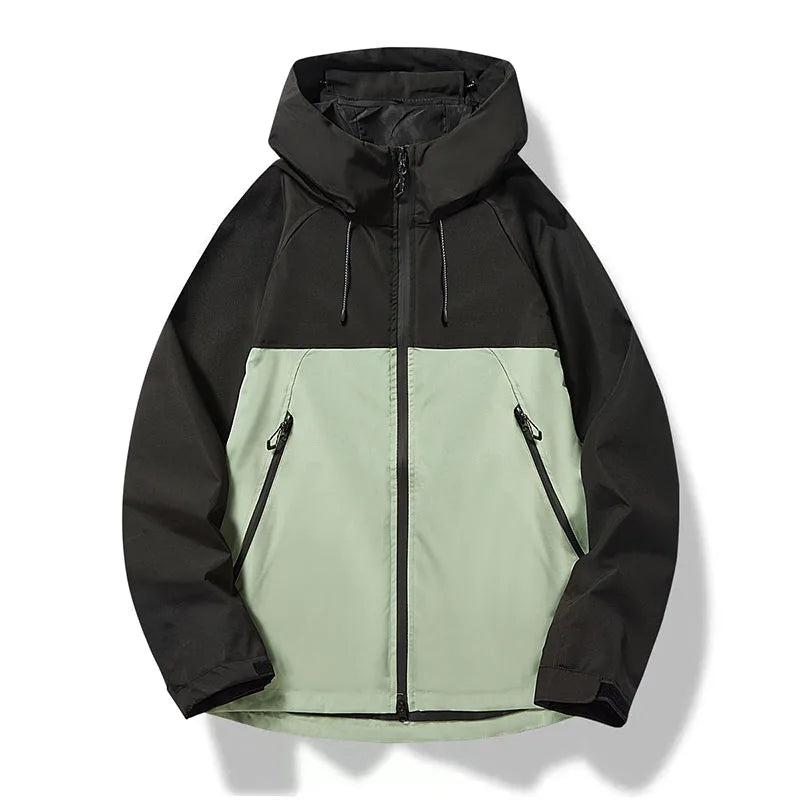 Men's Hooded Waterproof Jacket Lightweight Outdoor Style