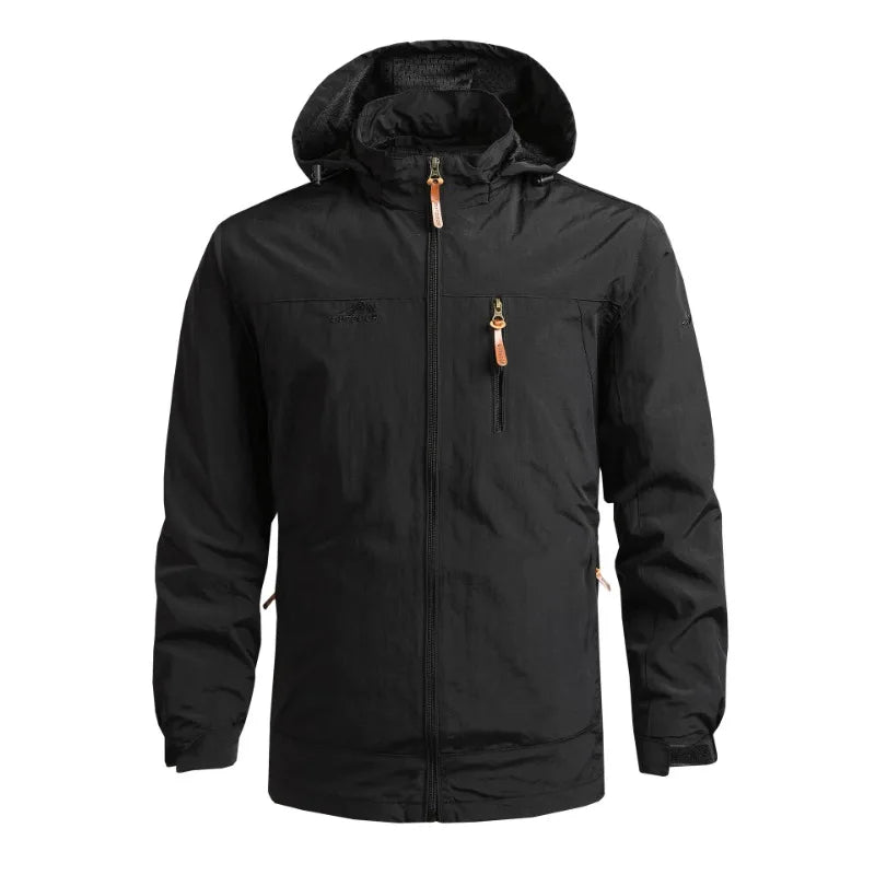 Men's Hooded Windbreaker Jacket Lightweight Outdoor Style