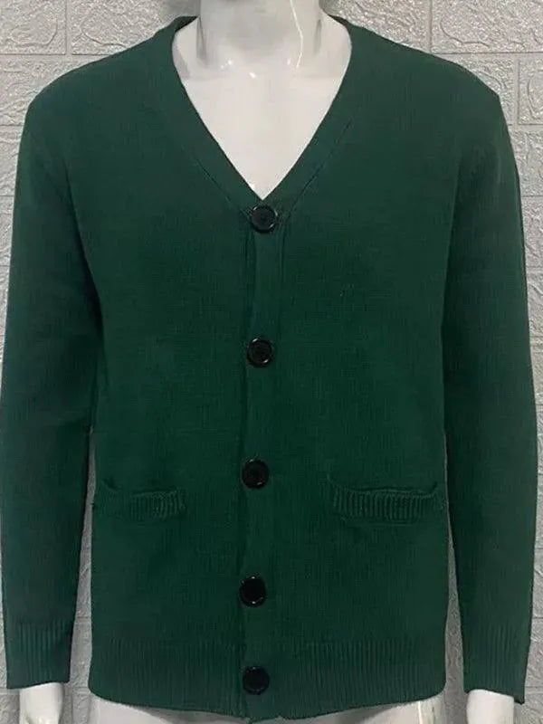 Men’s Lightweight V-Neck Cardigan Sweater – Button