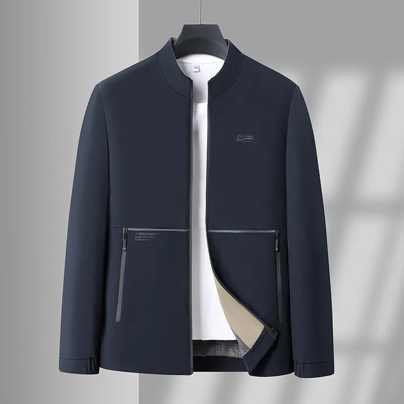 Men's Lightweight Windbreaker Jacket Stand Collar Style
