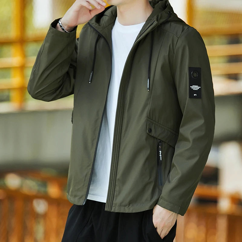 Men's Military Windbreaker Jacket Lightweight Outdoor Style