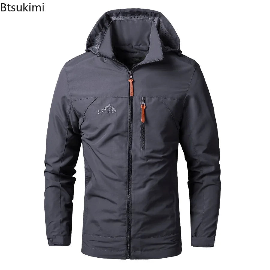 Men's Oversized Windbreaker Jacket Lightweight Casual Style