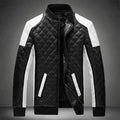 Men’s Quilted Biker Jacket Patchwork Style