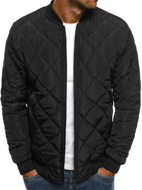 Men’s Quilted Bomber Jacket Insulated Style