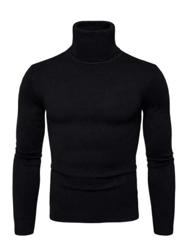 Men’s Slim Fit Turtleneck Pullover Sweater – Knit