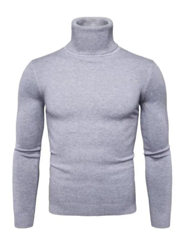 Men’s Slim Fit Turtleneck Pullover Sweater – Knit