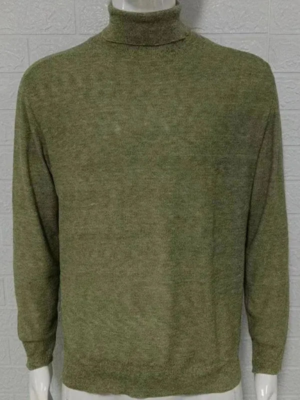 Men’s Slim Fit Turtleneck Pullover Sweater – Knit