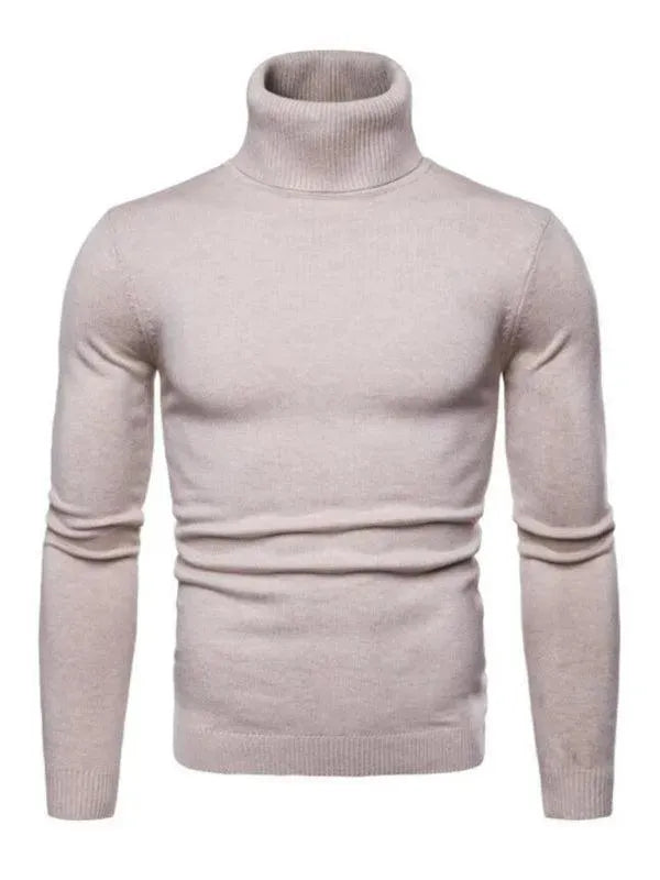 Men’s Slim Fit Turtleneck Pullover Sweater – Knit