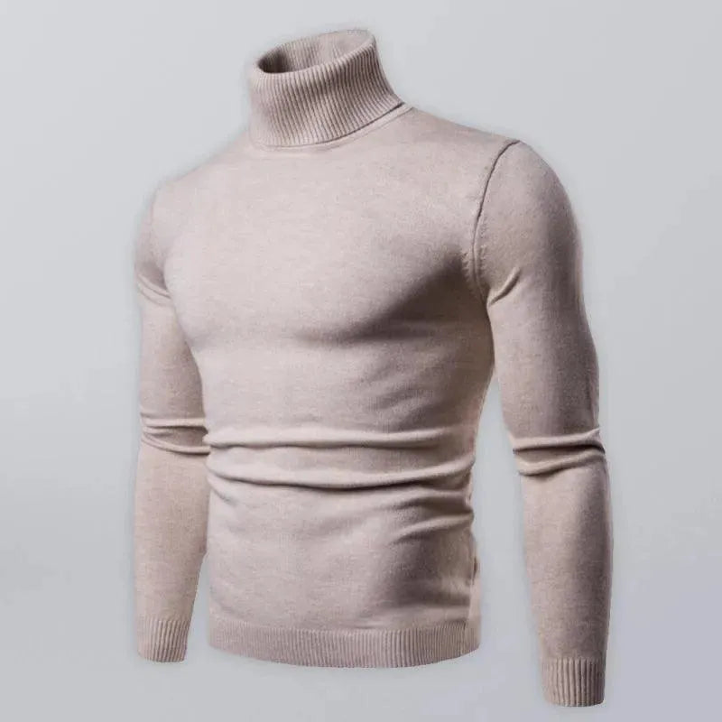 Men’s Slim Fit Turtleneck Pullover Sweater – Knit