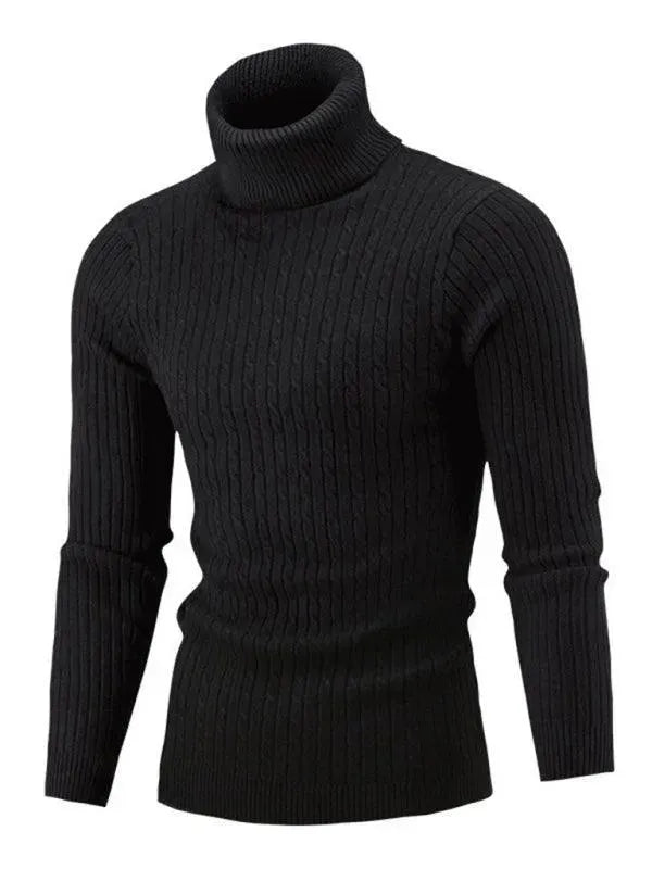 Men’s Slim Fit Turtleneck Pullover Sweater – Stretch