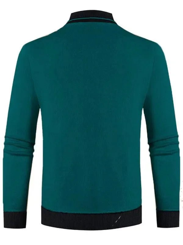 Men’s Slim Fit V-Neck Pullover Sweater – Solid Knit