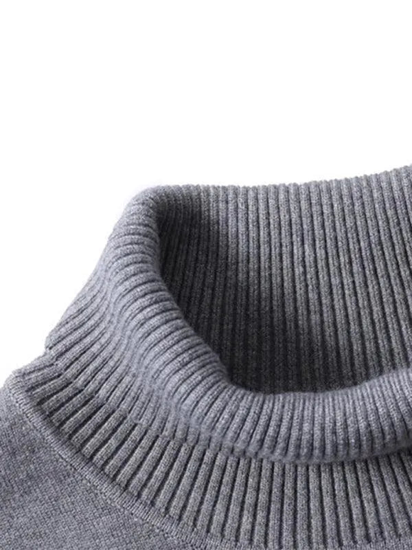 Men’s Slim Knit Turtleneck Pullover Sweater