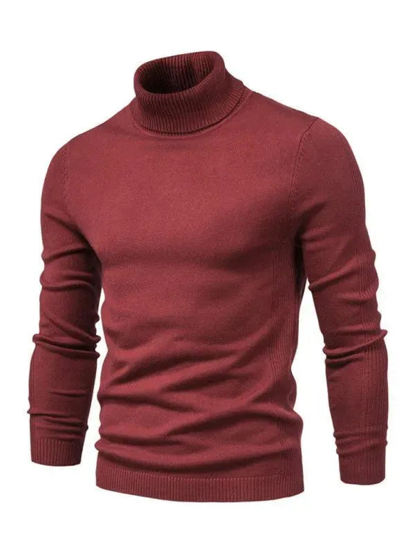 Men’s Slim Knit Turtleneck Pullover Sweater