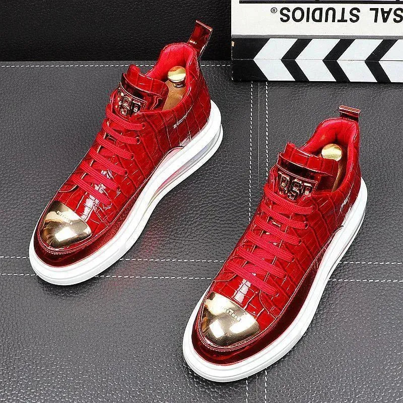 Men's Sneakers - Low-Top Men Sneakers - Lace-Up Spring-Autumn Shoes