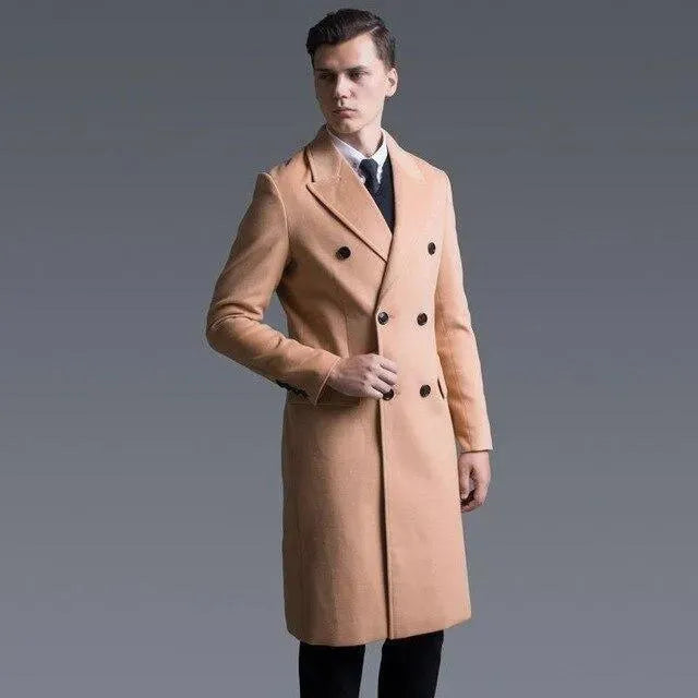 Men's Tailored Trench Coat Longline Structured Style