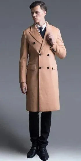 Men's Tailored Trench Coat Longline Structured Style