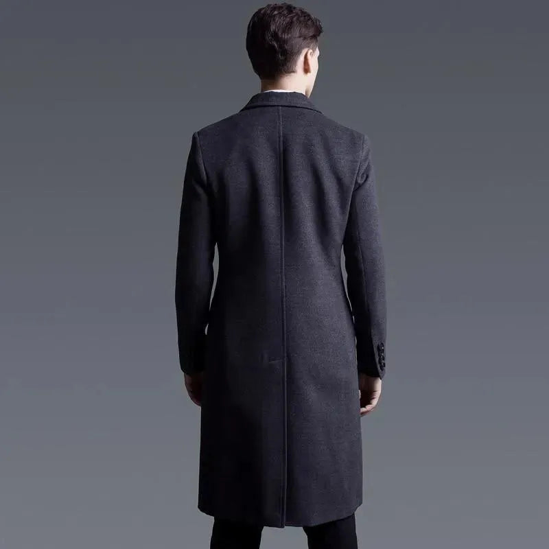 Men's Tailored Trench Coat Longline Structured Style