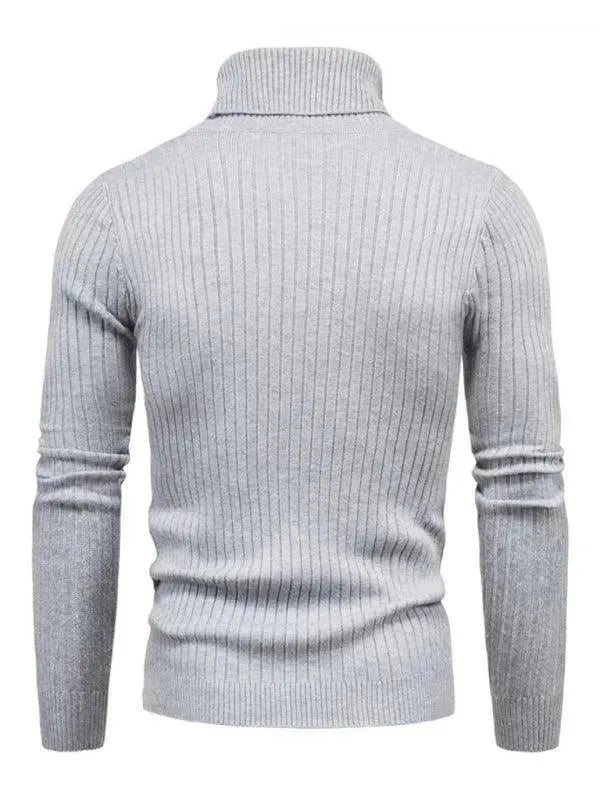 Men’s Textured Slim Turtleneck Pullover Sweater