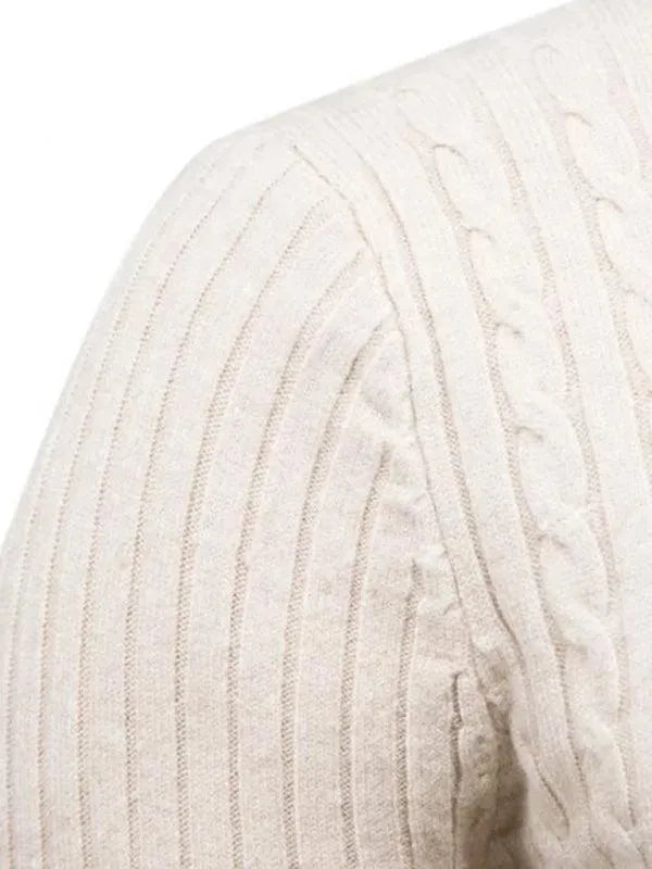 Men’s Textured Slim Turtleneck Pullover Sweater