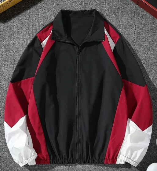 Men's Track Windbreaker Jacket Lightweight Sport Style