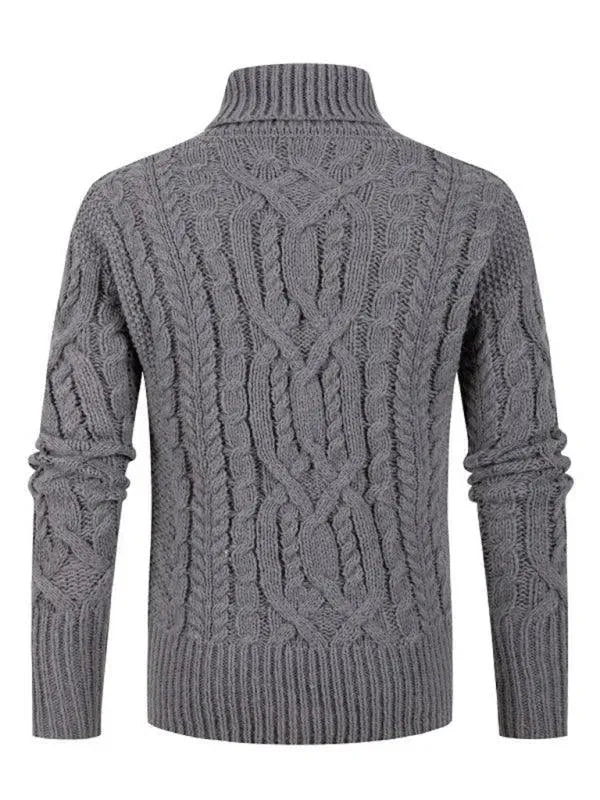 Men’s Twist V-Neck Pullover Sweater – Knit Style