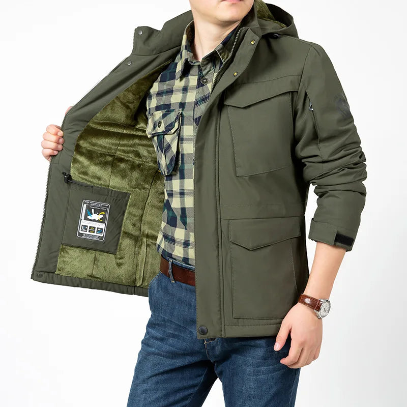 Men's Utility Field Jacket Multi Pocket Outdoor Style