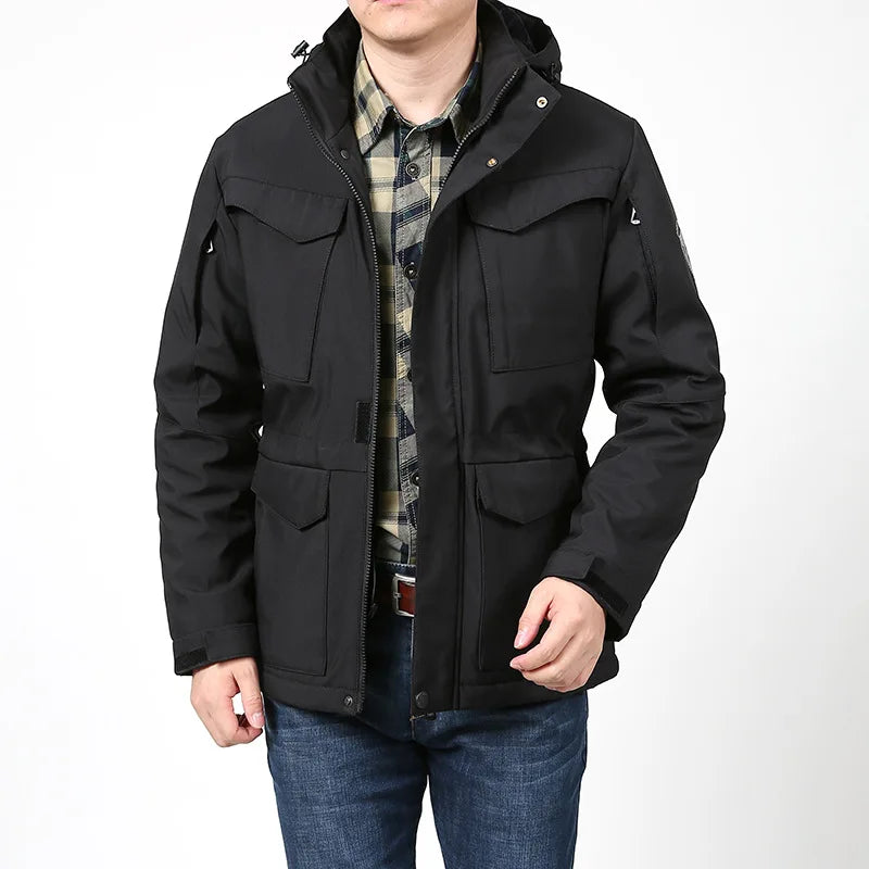 Men's Utility Field Jacket Multi Pocket Outdoor Style