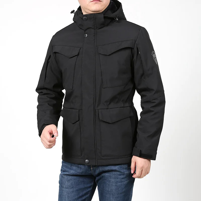 Men's Utility Field Jacket Multi Pocket Outdoor Style
