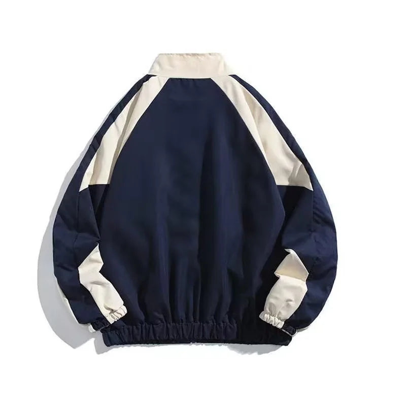 Men's Varsity Windbreaker Jacket Lightweight Casual Style