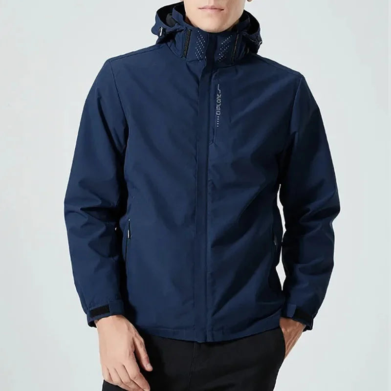 Men's Waterproof Hooded Jacket Outdoor Performance Style