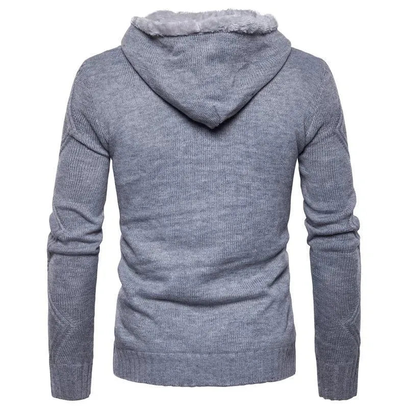 Men’s Wool Buckle Cardigan Sweater – Winter