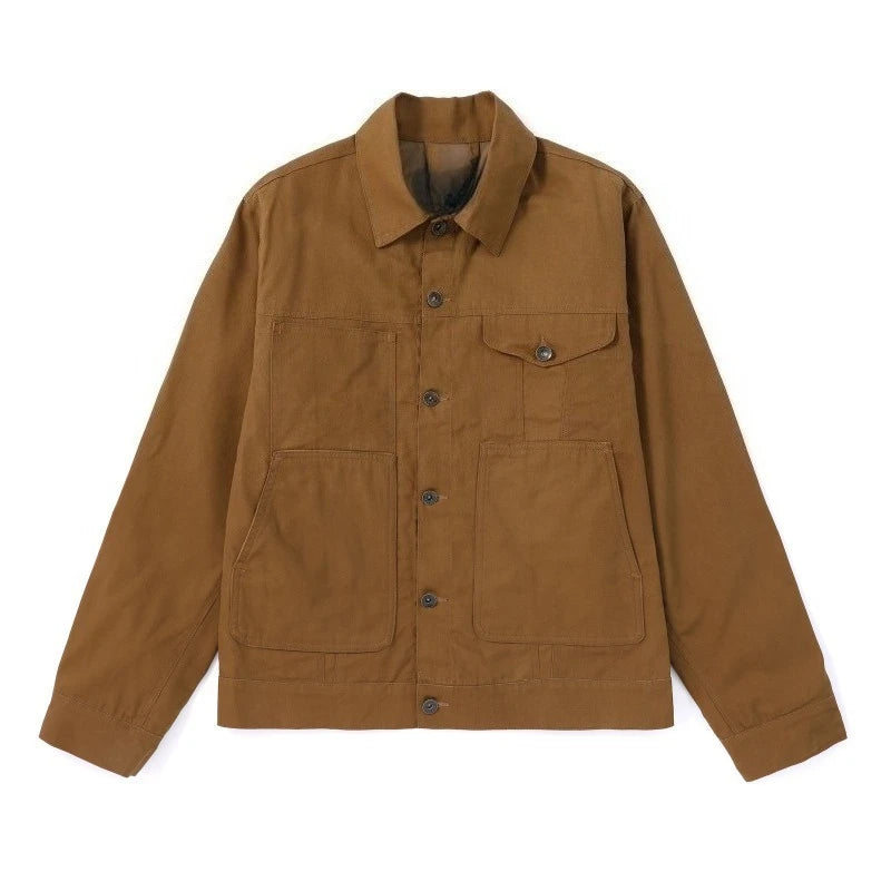 Men's Work Trucker Jacket Multiple Pocket Style
