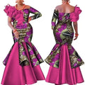 Romantic African Print Mermaid Cotton Gown