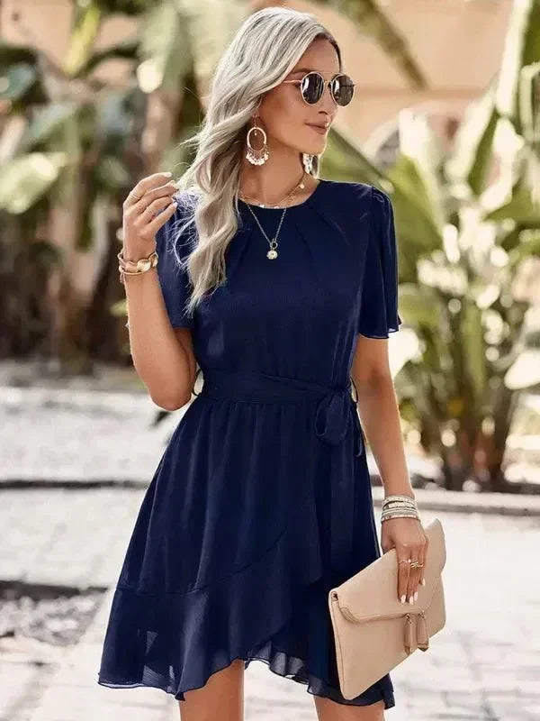 Romantic Chiffon Tiered Mini Dress