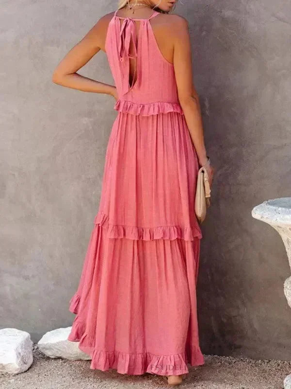 Romantic Cotton Tiered Maxi Dress