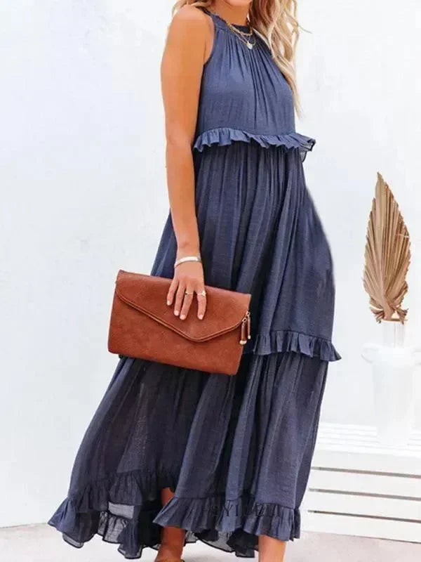 Romantic Cotton Tiered Maxi Dress