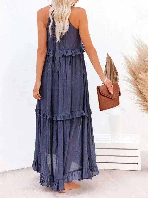 Romantic Cotton Tiered Maxi Dress