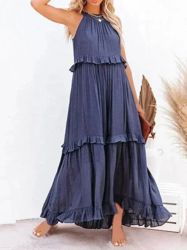 Romantic Cotton Tiered Maxi Dress