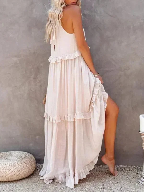 Romantic Cotton Tiered Maxi Dress