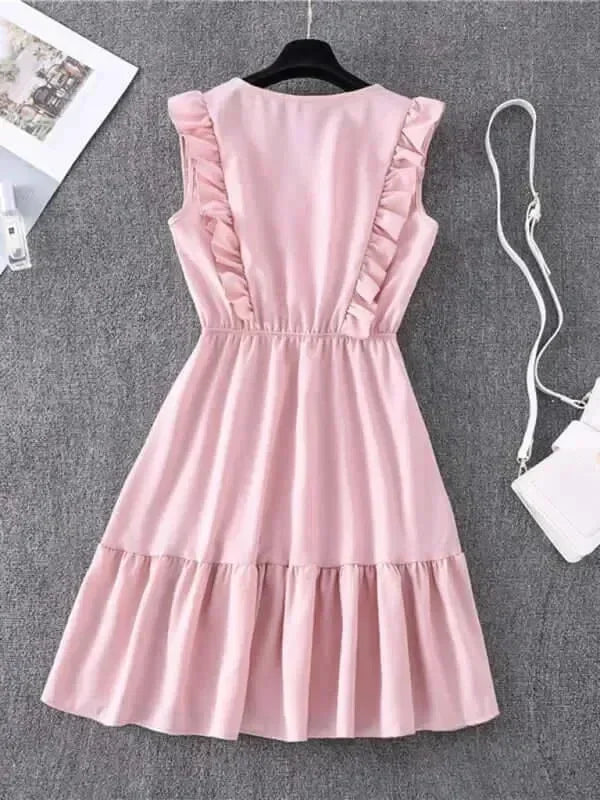 Romantic Cotton Tiered Mini Dress